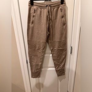 Tan Moto sweatpants from alo yoga